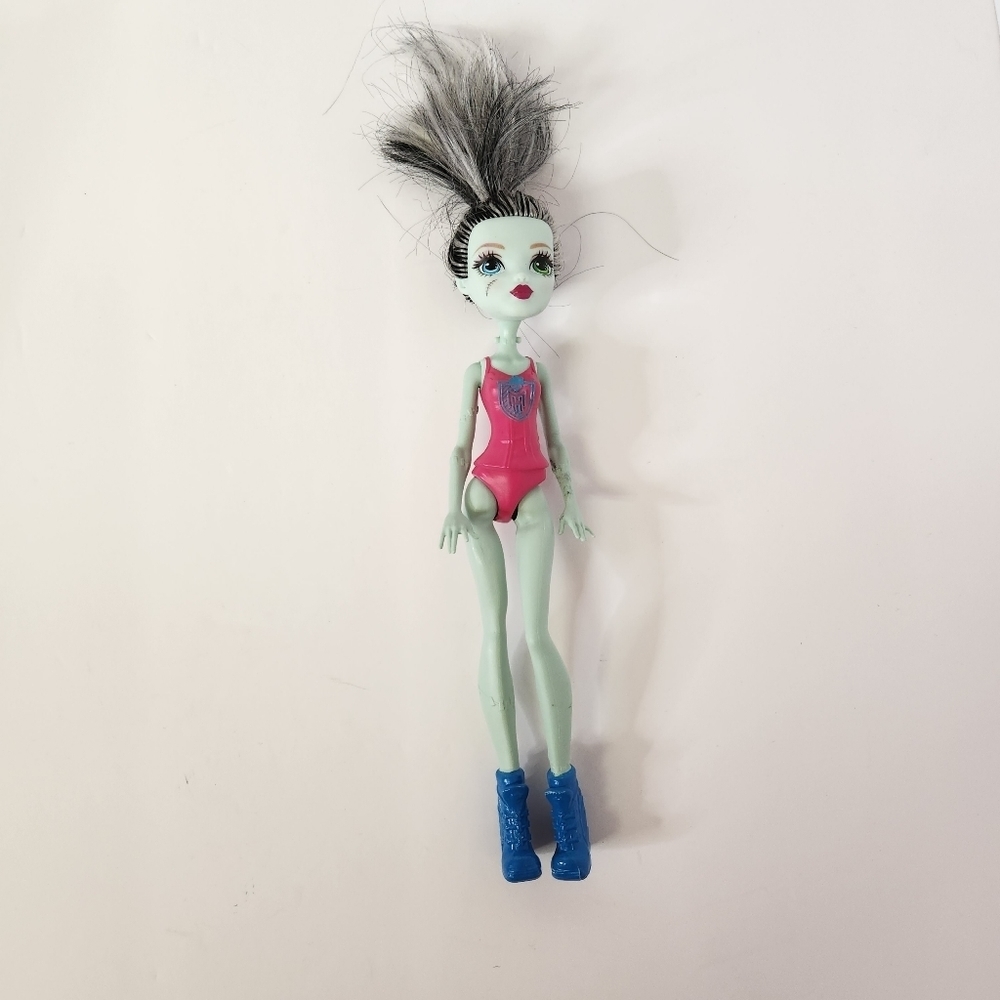 Monster High Frankie Stein Cheerleader Doll Dolls Green Gray Hair 2015 M…